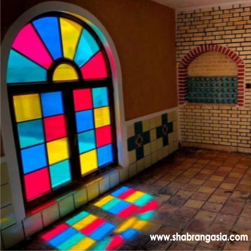 سلفون رنگی و سنتی چسبدار آبی