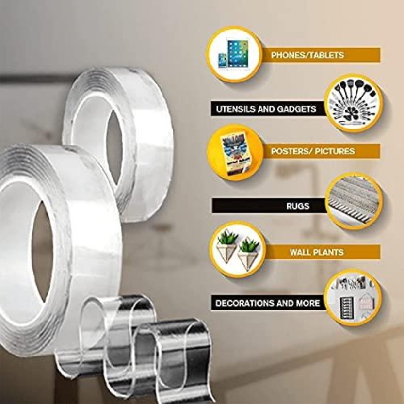 چسب دوطرفه ژله‌ای ضخامت2میل1سانتی2.5متریVHB